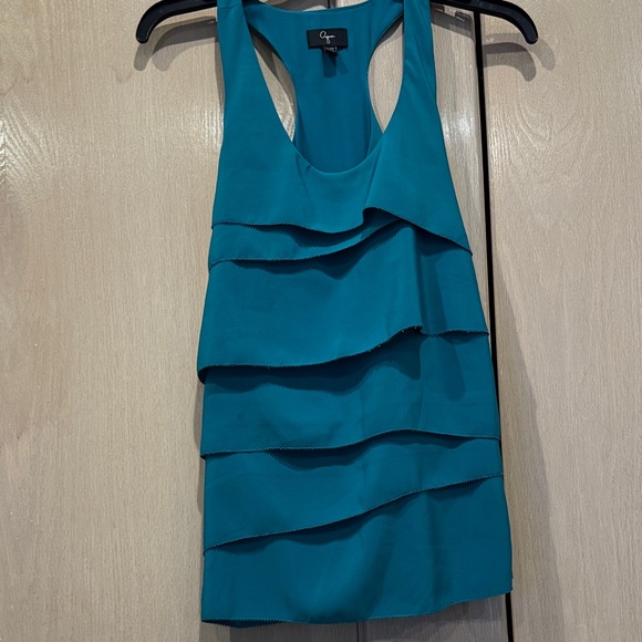 Aqua Teal Layered Tank Top - Picture 1 of 3
